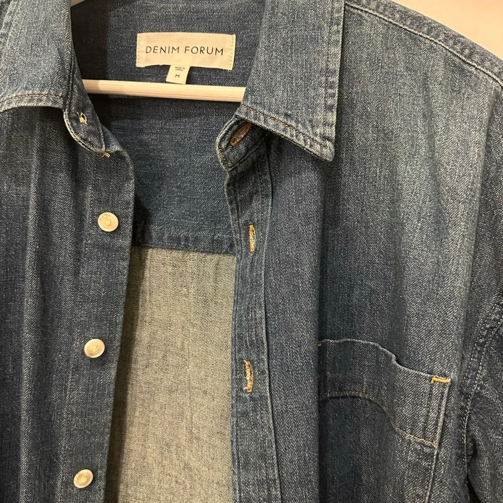 Denim Forum Dark Blue Button-Up Shirt - Picture 2 of 3